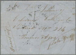 1859 ca., STAGECOACH MAIL, clear strike of handstamp with four-horse ...