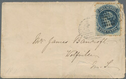 1864 Nova Scotia 5c on white paper (toned perfs otherwise vf) ...