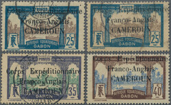 1915 "Corps Expéditionnaire Franco-Anglais CAMERUN" on 1c., 2c., 4c. ...