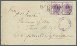 1900/19, three fine covers - two from BLOOMFONTEIN, both registered ...