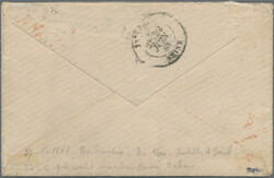 1883 (27 May cover) cover franked by 15c Sage type paying the ...