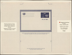 1952, 10¢ air letter, unique progressiv die proof in indigo without ...