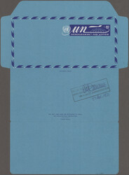 1972, 15¢ air letter, approved die proof on aerogramme paper. 2 ...