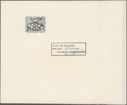 1968, approved color and die proof, with color proofing bars along ...