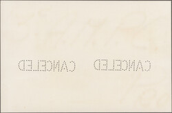 1968, 13¢ international airmail postcard, 3-card die proof with ...