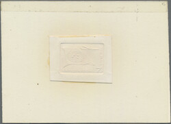 1959, completed sunken die proof of the 7¢ airmail envelope. With ...