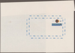 1975, 13¢ airmail envelope approved die proof with vertical and ...