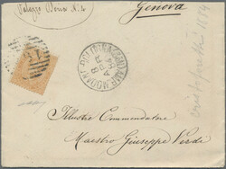 1882/1884, GIUSEPPE VERDI: two covers addressed to the famous ...