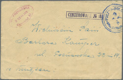 1944, WARSAW UPRISING, Poczta Hacerska, cover bearing blue double ...