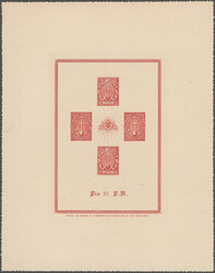 1933, Vatican, Holy Year, epreuve collective in carmine, size 19,4:24 ...