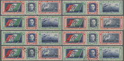 1933, Balbo flight, three mnh pairs, and one used pair