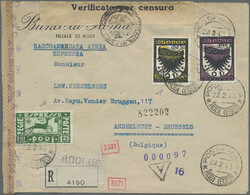 1933 Air 5 l. and 50c. used along with 1936 Express stamp 1.25 l. on ...