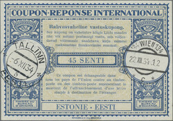 1934, International Reply Coupon 45senti design "London", used from ...