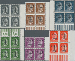HAGENAU: 1944, "R F / Haguenau / 11-12-44", overprints on 1pfg.-8pfg. ...