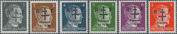 HAGENAU: 1944, "R F / Haguenau / 11-12-44", overprints on 1pfg.-8pfg. ...