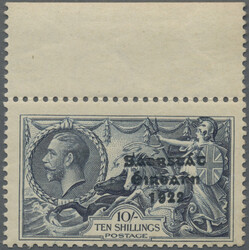 1935, Saorstát Re-Engraved 10s. indigo, top marginal copy with faint ...
