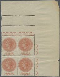 1919, 5 nicht verausgabte Werte una-venti C. und 1x ohne Wertangabe, ...