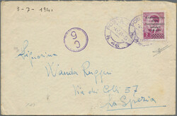 1941 Two special covers, with registered express cover to Milano ...