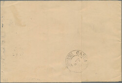 1910, 5lep. red with postmark "XANIA" on incoming printed matter ...