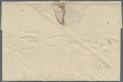 1775, ARLON, Einzeiler auf mit 4 Sols austaxiertem Portobrief nach ...