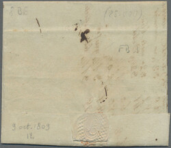 1809, 98 BASTOGNE, Zweizeiler auf vollständigem Brief mit ...