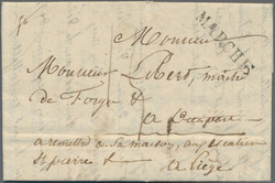 1819/28, MARCHE, zwei Briefe mit Einzeiler-Stempel von 1819 mit hs. ...