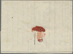 1826, BASTOGNE, Einzeiler auf vollständigem Brief nach ...