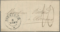 1843/52, DIEKIRCH, vier Briefe mit unterschiedlichen ...