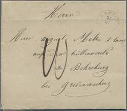 1845/49, REMICH, zwei Briefe, einmal mit Fingerhutstempel Typ 18 nach ...