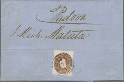 1861/1864, 10 So braun 'Franz-Josef', viereckiger ...