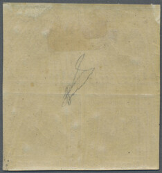 1859, 1 Kr schwarz Zeitungsstempelmarke im Viererblock, am Oberrand ...