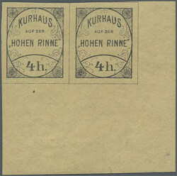 1900, Hotel Post "Hohe Rinne", private mail service, 4h. black on ...