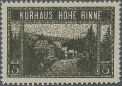 1909, Hotel Post "Hohe Rinne", private mail service, 5h. deep ...