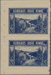 1923, Hotel Post "Hohe Rinne", private mail service, 3h. blue, ...