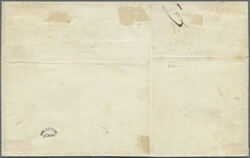 1843, 5 c. aus der rechten Hälfte auf Ortsbrief von Genf. Die Marke ...