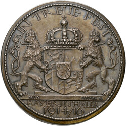Bayern, Ludwig III., 1913-1918: 2 x Silberne Steckmedaille 1916 ...