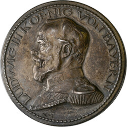 Bayern, Ludwig III., 1913-1918: Silberne Steckmedaille 1916 ...