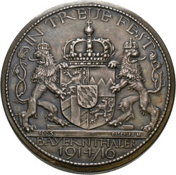 Bayern, Ludwig III., 1913-1918: Silberne Steckmedaille 1916 ...