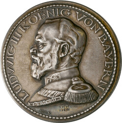 Bayern, Ludwig III., 1913-1918: Silberne Steckmedaille 1916 ...