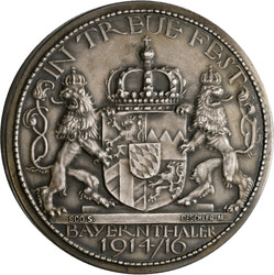 Bayern, Ludwig III., 1913-1918: Silberne Steckmedaille 1916 ...
