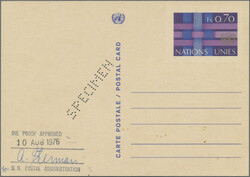 1977, Fs 0,70 postal card, approved die proof, with Setelipaino ...