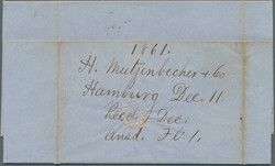 1861, Hamburg 11.12., vollständiger Brief mit Absenderstempel "H ...