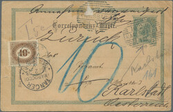 1903/1914, 3 Belege: AK "Wilhelm II in Tanger" mit 5 C auf 5 Pf ...