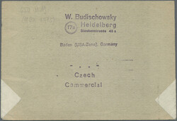 1946, 15 Pf. dunkelgelblichgrün als sehr seltene Einzelfrankatur auf ...