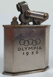 OLYMPIA 1936, originaler Aschenbecher aus Glas mit inversem ...
