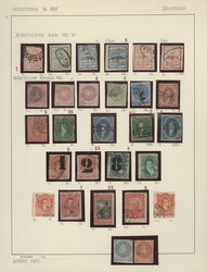 1862/1900 (ca.), used and and unused collection on album pages, ...