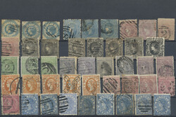 1850-1912 Collection and accumulation of more than 400 stamps on 12 ...
