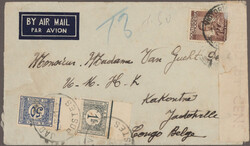 1895/1941, lot of three entires: 1895 incoming cover from Denmark, ...