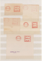 1951/1952, POSTAGE METER PROOFS, collection of 20 single strikes ...