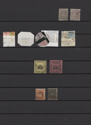 1853/1890 (ca.), used and unused collection on album page, slightly ...